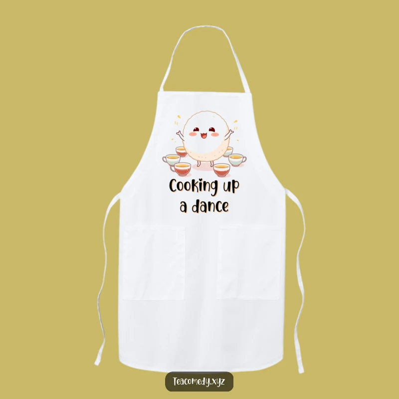 Funny Dancing Rice Ball Apron: Cook with Joy and Laughter