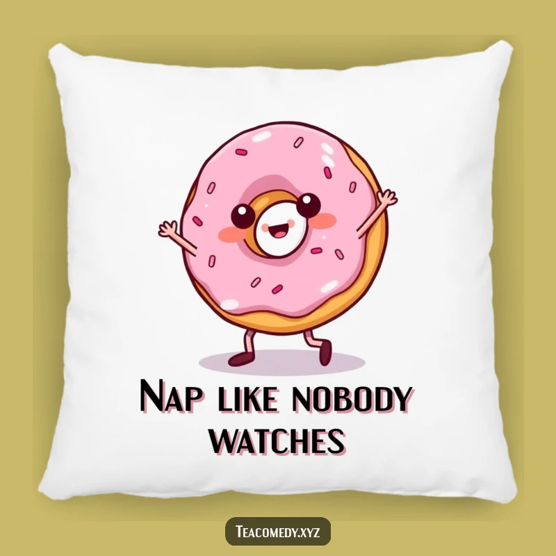 Funny Donut Salsa Dancer Pillow: Cuddle Up with a Hilarious Groovy Friend