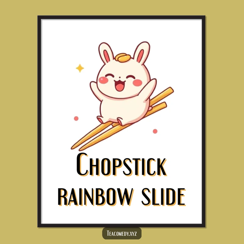 Funny Bao Bun Slide Digital Art: Instant Whimsy for Your Walls