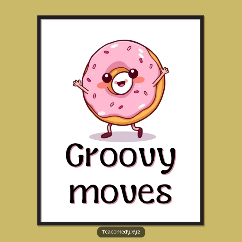 Funny Donut Salsa Dancer Digital Art: Instant Joy, A Hilarious Printable for Walls