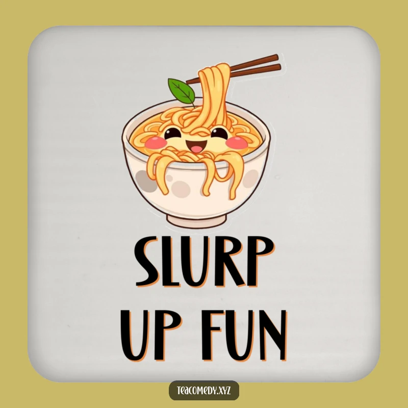 Funny Ramen Coaster - Bouncing Bowl Protector, Hilarious Foodie Drink Gift