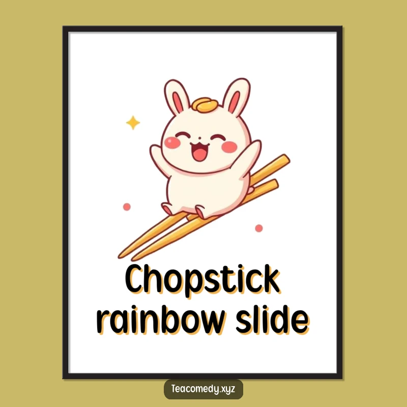 Funny Bao Bun Slide Poster: Whimsical Art for Playful Spaces
