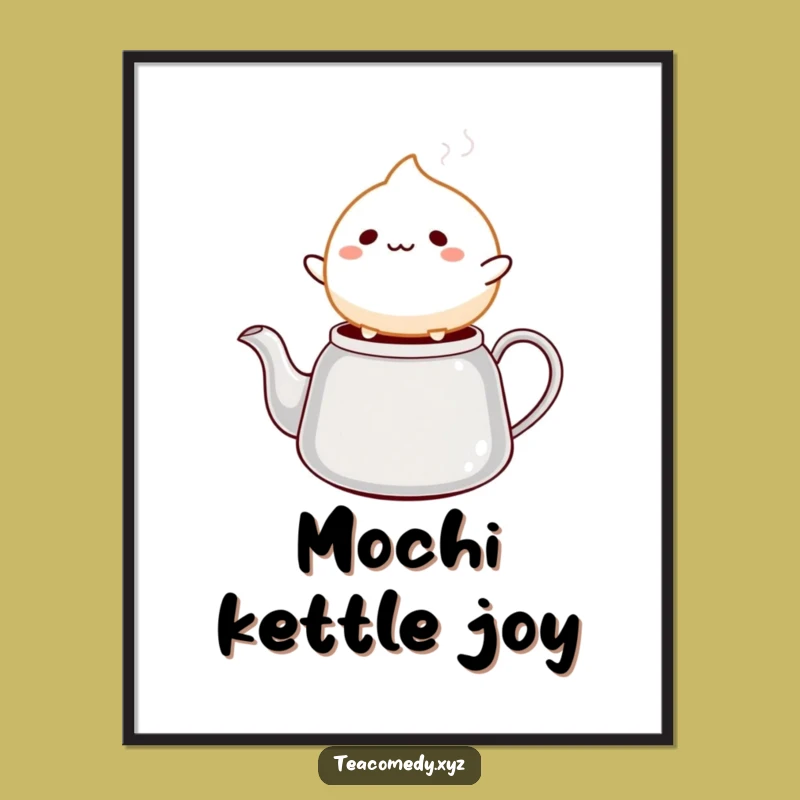 Funny Mochi Bounce Poster: Cheerful Art for Happy Homes