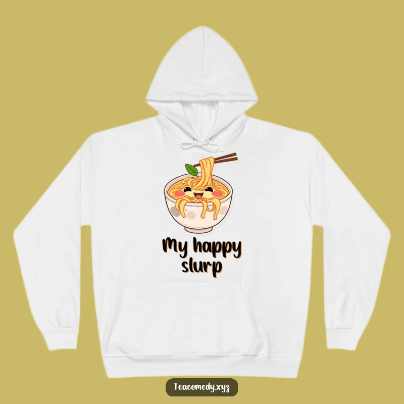 Cozy Funny Ramen Hoodie - Bouncing Bowl Sweatshirt, Hilarious Foodie Gift