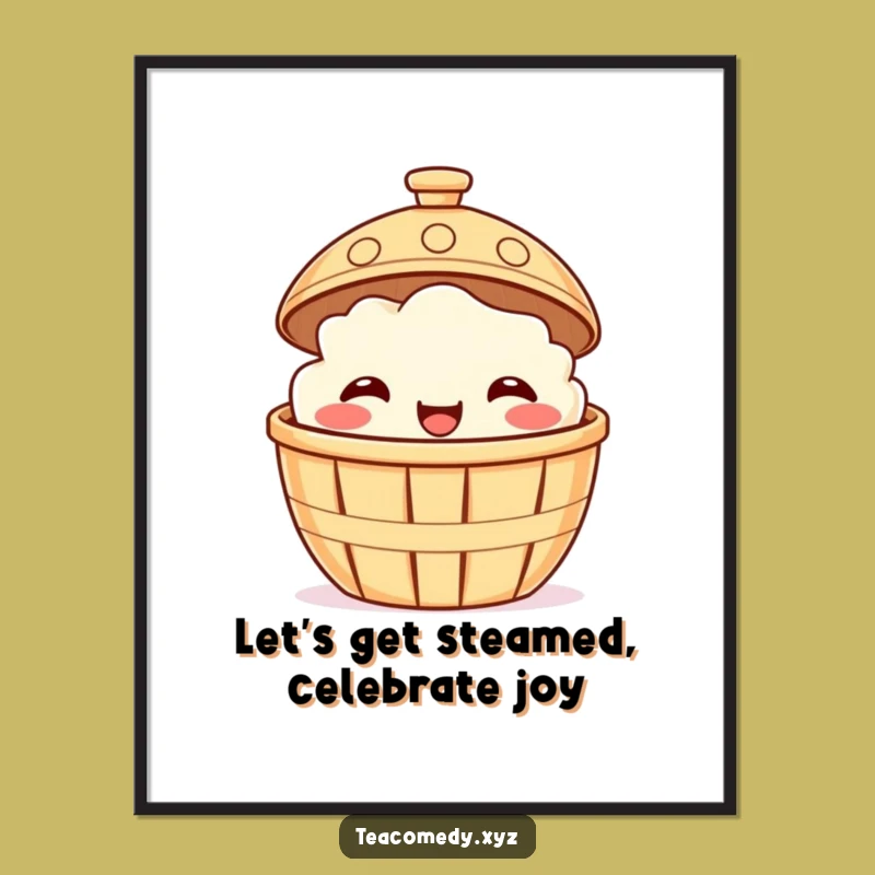 Funny Free Printable Dim Sum Wall Art - Peeking Basket Downloadable Decor