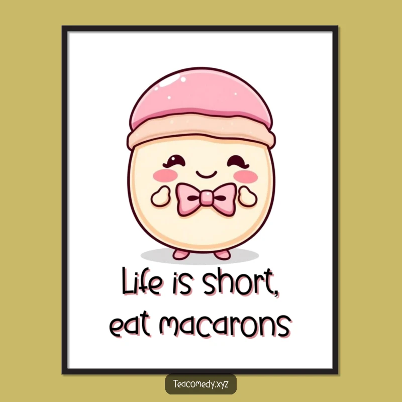Free Printable Wall Art: Dapper Macaron Portrait - Chic Downloadable Art for Any Room!