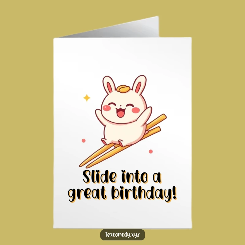 Free Printable Birthday Card: Bao Bun Rainbow Slide Downloadable Gift