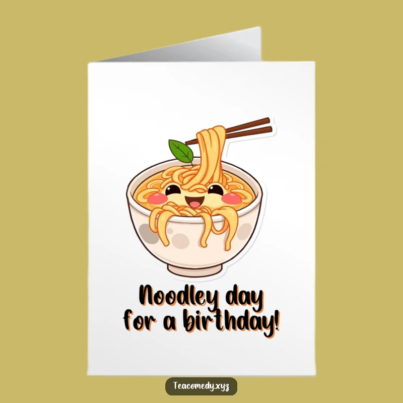 Free Printable Birthday Ramen Card - Joyful Bouncing Bowl Funny Downloadable Gift