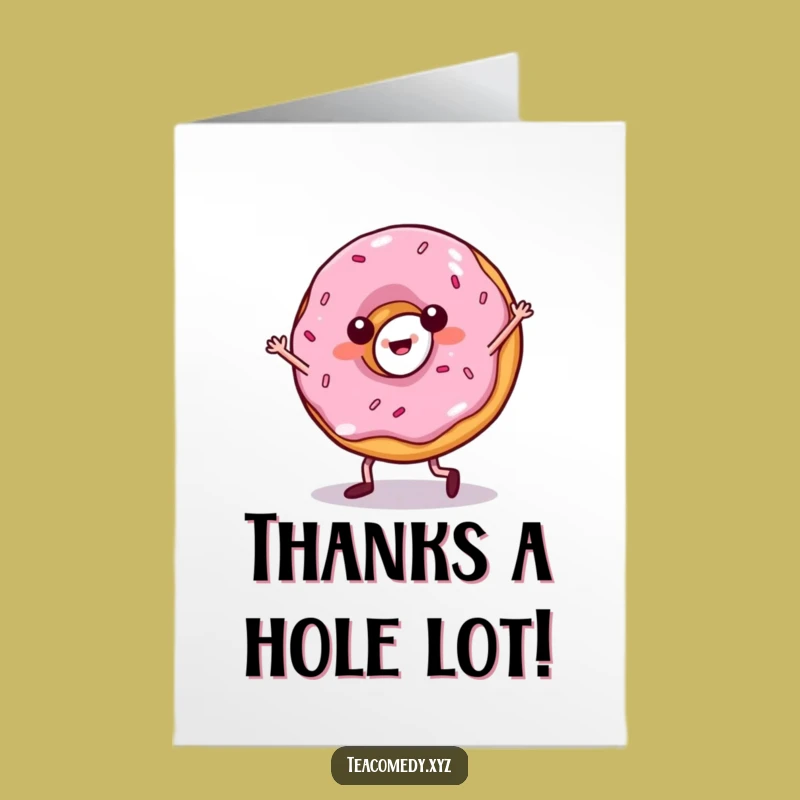 Free Printable Thank You Card: Donut Dancer - Express Gratitude with Funny Downloadable Art!
