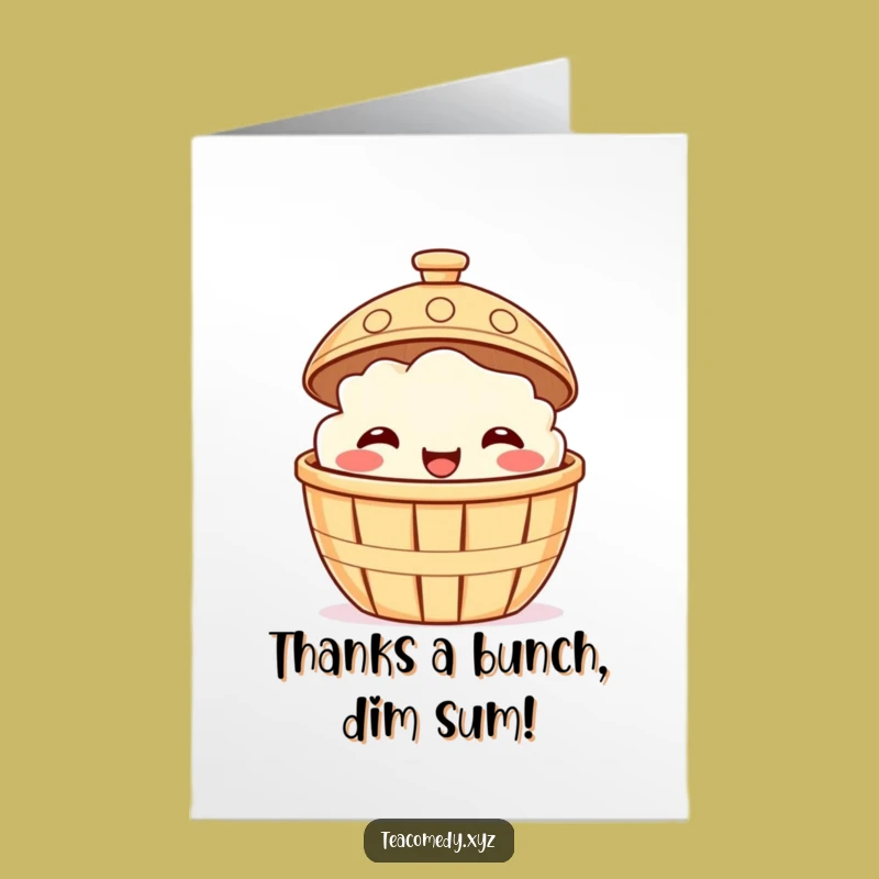 Thank You Free Printable Dim Sum Card - Peeking Basket Grateful Downloadable