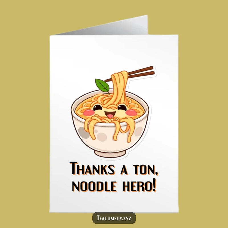 Thank You Free Printable Ramen Card - Bouncing Bowl Grateful Downloadable