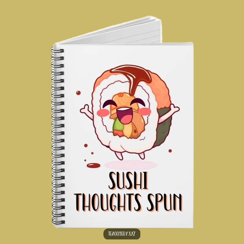 Funny Sushi Spin Notebook: Ideas That Roll with Joy