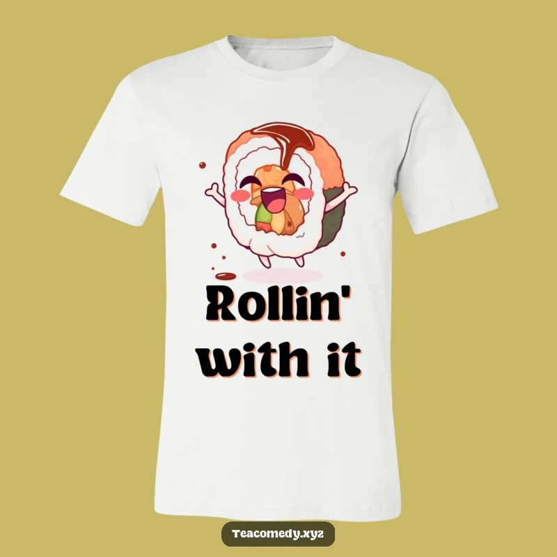 Funny Sushi Spin T-Shirt: Wear Your Joyful Delight